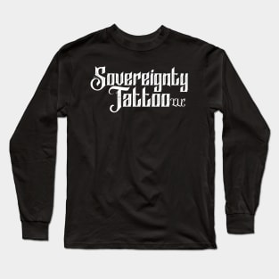 Sovereignty Tattoo Logo (name only/white) Long Sleeve T-Shirt
